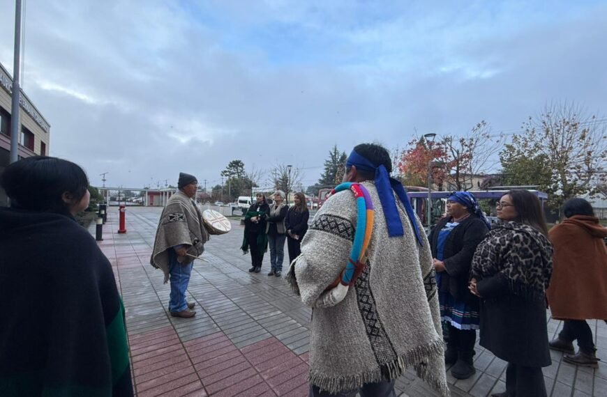 HOSPITAL IZA LA BANDERA MAPUCHE PARA DAR INICIO AL MES DEL WE TRIPANTU